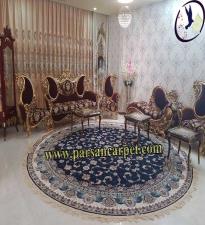 فرش گرد طرح افشان 1200 شانه