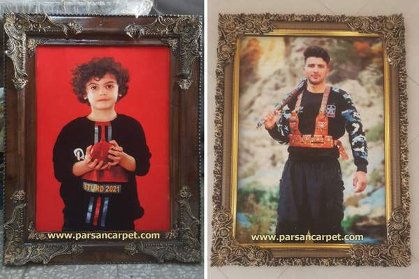 تابلو فرش چهره با قاب